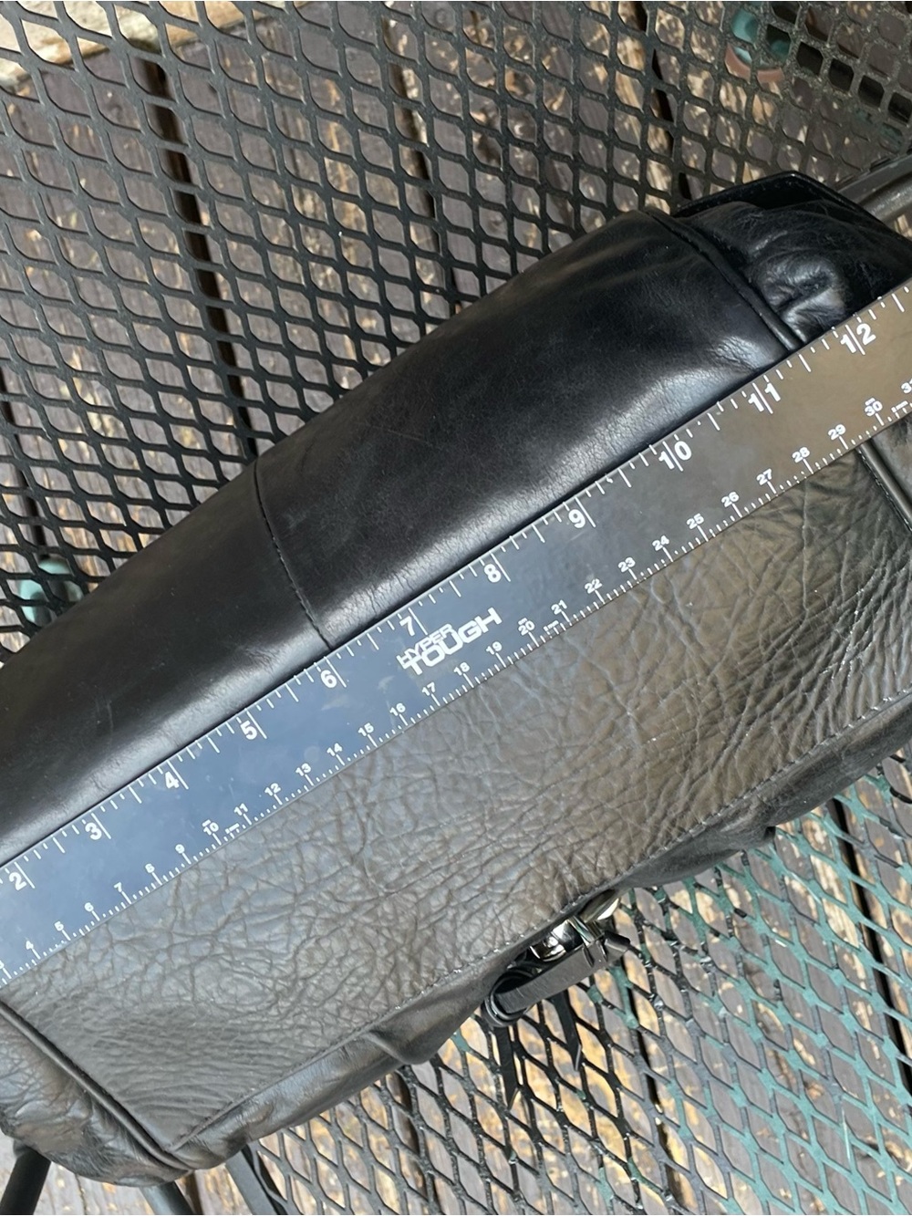 Italian Designer Francesco Biasia Black Leather Hobo Punk Biker Handbag Purse - Picture 11 of 11